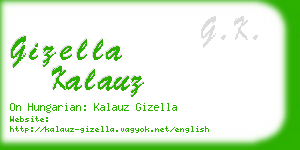 gizella kalauz business card